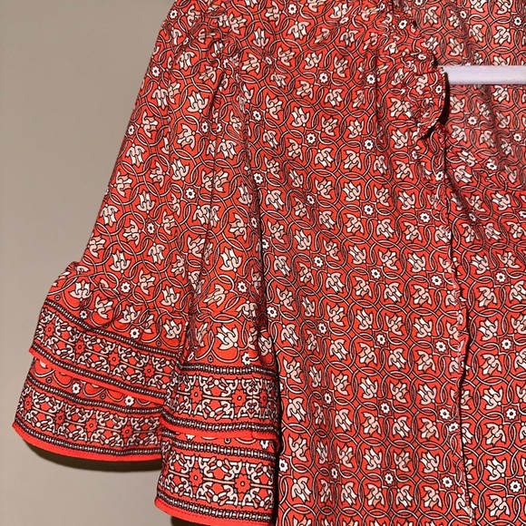 Floral Red Women's Top - Picture 3 of 3